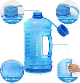 img 2 attached to 3-Liter BPA-Free Large Motivational Water Bottle for Sports and Outdoor Activities in Blue Color