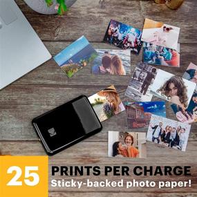 img 2 attached to 🖨️ KODAK Step Wireless Mobile Photo Mini Printer (Black) Compatible with iOS & Android, NFC & Bluetooth Devices: Convenient Printing Anywhere!