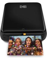 🖨️ kodak step wireless mobile photo mini printer (black) compatible with ios & android, nfc & bluetooth devices: convenient printing anywhere! logo