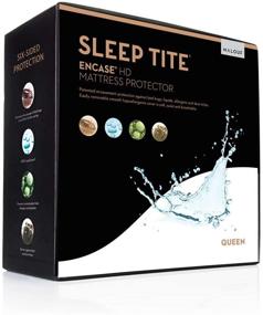 img 4 attached to 🛏️ Malouf Sleep TITE HD Lab Certified Bed Bug Proof Mattress Encasement Protector - Hypoallergenic, 100% Waterproof - Queen Size, White - 15 Year Warranty