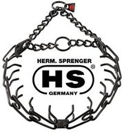 🔗 black herm sprenger ultra plus prong collar - center-plate & assembly chain (4 mm, 25 inches) logo