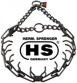 img 3 attached to 🔗 Black Herm Sprenger Ultra Plus Prong Collar - Center-Plate & Assembly Chain (4 mm, 25 inches)