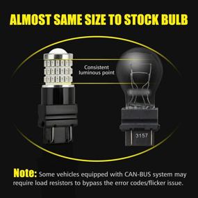 img 1 attached to AUXLIGHT 3157 LED Bulbs - Ultra Bright Red 57-SMD Replacement for Brake/Tail Lights, Blinker Lights, Turn Signal/Parking or Running Lights (Pack of 2)