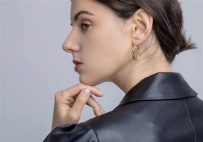 img 1 attached to 💫 FAMARINE Gold Twist Chunky Hoop Earrings: Stylish Lightweight Huggie Hoops for Women - Perfect Fashion Jewelry Gift for Her & Girls