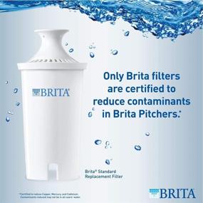 img 1 attached to 🚰 Brita Marina Black Water Filter Pitcher - BPA Free, 8 Cup Capacity with Standard Filter