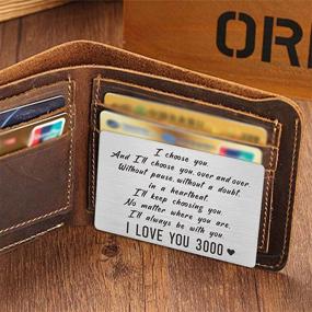 img 1 attached to 💼 Engraved Anniversary Wallets for Women: Ideal Gifts for Husband, Boyfriend, or Valentine's Handbags