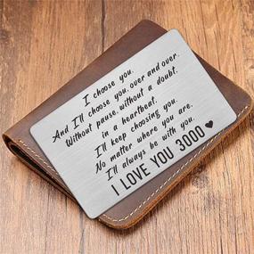 img 2 attached to 💼 Engraved Anniversary Wallets for Women: Ideal Gifts for Husband, Boyfriend, or Valentine's Handbags