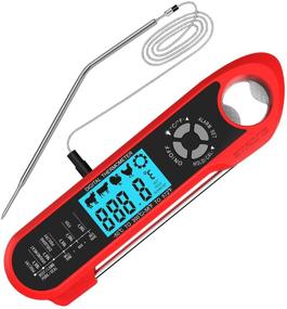 img 4 attached to 🌡️ SUETTLA Digital Dual Probe Food Thermometer with Bottle Opener – Instant Read Meat Thermometer for Kitchen, Cooking, Grilling, Baking, Milk, and Oil Deep Frying