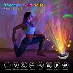 img 2 attached to 🌟 Enhanced Star Night Light Projector with Bluetooth Speaker, 8 Christmas Light Modes, RF Remote Control, Smart Life & Alexa Compatibility - Perfect Christmas Aurora Decororation