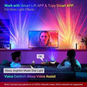 img 1 attached to 🌟 Enhanced Star Night Light Projector with Bluetooth Speaker, 8 Christmas Light Modes, RF Remote Control, Smart Life & Alexa Compatibility - Perfect Christmas Aurora Decororation