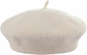 img 4 attached to 👒 French Beret Hat for Kids Girls - Solid Beanie Cap for Warm Autumn/Winter