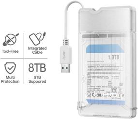 img 1 attached to 💾 Внешний корпус для жесткого диска Ineo 2.5 дюйма USB 3.1 Gen 2 Type C без инструментов для 9.5 мм и 7 мм SATA HDD SSD [C2573c] с повышенной оптимизацией SEO