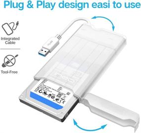 img 2 attached to 💾 Внешний корпус для жесткого диска Ineo 2.5 дюйма USB 3.1 Gen 2 Type C без инструментов для 9.5 мм и 7 мм SATA HDD SSD [C2573c] с повышенной оптимизацией SEO