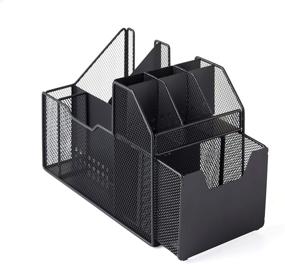 img 4 attached to Organize with Ease: Nifty Black Coffee Condiment Organizer - Countertop Storage Caddy for Cups, Lids, Creamers, Sugars, Tea Packets in Kitchen or Office Breakroom