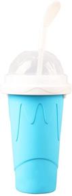 img 2 attached to 🍹 Blue Slushie Maker Cup: Magical Squeeze Cup for Frozen Slushies, Milkshakes, and Smoothies