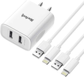 img 4 attached to 🔌 Novtech iPhone Charger Cable Wall Plug - 2Pack 6.6FT MFi Certified Lightning Cables + Dual Port iPhone Charger - Fast Charging Plug for iPhone 13 Pro Max SE 12 11 10XR Xs Max X 8 Plus 7 Plus 6S iPad - White