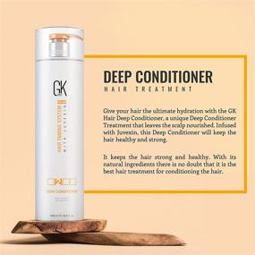 img 1 attached to GK HAIR Global Keratin Deep Conditioner Masque (33.8 Fl Oz/1000ml) - Intense Hydration & Repair Treatment for Dry, Damaged, Color Treated, and Frizzy Hair - Restoration Formula with JOJOBA Seed Oils