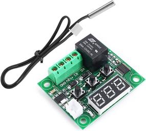 img 4 attached to 🌡️ W1209 12V DC Digital Temperature Controller Board Micro Digital Thermostat -50-110°C Electronic Temperature Control Module with 10A Relay and Waterproof LED Display for Cooling Applications