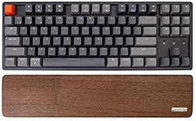 img 3 attached to 🌴 Enhance Comfort and Support: Wooden Palm Rest for Keychron K8/C1 Bluetooth Mechanical Keyboard