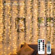 🌟 boho decor delight: twinkle lights, 33ft 200led fairy lights with remote usb powered - perfect aesthetic room decor & cute accessories for teen girls (warm white) логотип