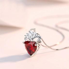 img 3 attached to 7Queen Queen of Hearts Evie Costume Necklace: A ❤️ Stunning Ruby Red Heart Valentine's Day Sweetheart Gift for Her