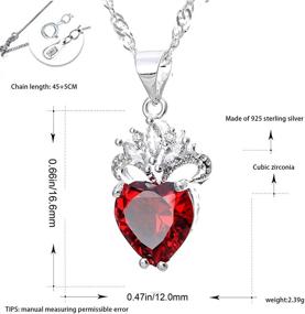 img 1 attached to 7Queen Queen of Hearts Evie Costume Necklace: A ❤️ Stunning Ruby Red Heart Valentine's Day Sweetheart Gift for Her