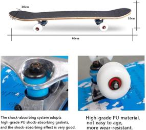 img 2 attached to 🛹 Beginner-Friendly Sumeber Standard Skateboards for Kids, Boys, Girls, Youths, and Adults - Complete Maple Wood Skateboard for Starters (31''x 8'')