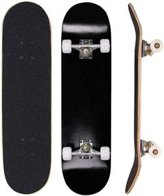 img 4 attached to 🛹 Beginner-Friendly Sumeber Standard Skateboards for Kids, Boys, Girls, Youths, and Adults - Complete Maple Wood Skateboard for Starters (31''x 8'')