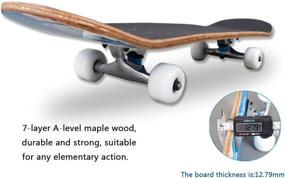 img 1 attached to 🛹 Beginner-Friendly Sumeber Standard Skateboards for Kids, Boys, Girls, Youths, and Adults - Complete Maple Wood Skateboard for Starters (31''x 8'')