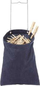 img 3 attached to 👗 Navy Hanging Clothespin Bag by Whitmor
