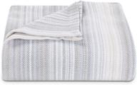 🏖️ king size beige sandy shore stripe blanket by tommy bahama logo