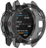 📱 прозрачный чехол из tpu для защиты garmin fenix 6 - motong tpu черный логотип