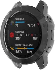 img 2 attached to 📱 Прозрачный чехол из TPU для защиты Garmin Fenix 6 - MOTONG TPU черный