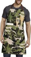 👨 unisex long bib apron with multi pockets: spring seaon adjustable denim apron for chef, bbq, and kitchen - durable cotton логотип
