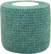 🌿 dark green vet wrap bandage tape - 2 inch x 6 pcs - cohesive self adhering fabric tape for skin - stretchable & self adhesive veterinary bandage wrap tape логотип