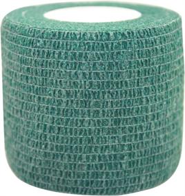 img 1 attached to 🌿 Dark Green Vet Wrap Bandage Tape - 2 inch x 6 PCS - Cohesive Self Adhering Fabric Tape for Skin - Stretchable & Self Adhesive Veterinary Bandage Wrap Tape