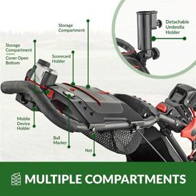 img 2 attached to 🏌️ CaddyTek Caddylite 15.3 V2 - Premier Quad-Fold Golf Push Cart