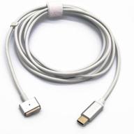 60w usb-c to magnetic t tip adapter cable cord (compatible with 45w 🔌 mac-book power supply) for macbook air/pro (2012 and later) a1436 a1465 a1466 - white logo