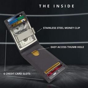 img 3 attached to Slim Money Clip Wallets for Men: Men's Accessories and Wallets, Card Holders & Money Organizers