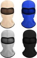 keep your kids warm during winter with the 4-piece windproof hood balaclava hat logo