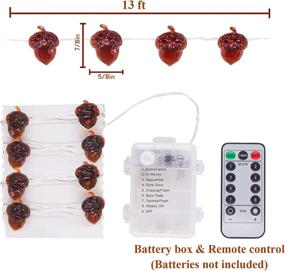 img 3 attached to 13ft Battery Powered 40 LED 8 Modes Thanksgiving Decorations 3D Acorn String Lights with 🌰 Remote Control Timer - Fall Lights Garland Tree Decorations Autumn Home Indoor Outdoor Decor from Pawliss.