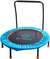 kid's eryok 36-inch trampoline with handle: indoor/outdoor foldable trampoline for fun and exercise - includes securing padded cover логотип