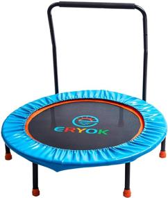 img 4 attached to Kid's ERYOK 36-Inch Trampoline with Handle: Indoor/Outdoor Foldable Trampoline for Fun and Exercise - Includes Securing Padded Cover