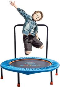 img 1 attached to Kid's ERYOK 36-Inch Trampoline with Handle: Indoor/Outdoor Foldable Trampoline for Fun and Exercise - Includes Securing Padded Cover