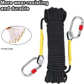 img 3 attached to 🧗 NTR Orange/Black/Blue Climbing Rope: Versatile 8MM Diameter Rope for Outdoors, Safety & Hiking - 10M, 20M, 30M, 50M Lengths with 2 Steel Hooks