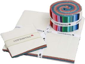 img 1 attached to 🌈 COTTONVILL 20COUNT Cotton Solid Quilting Fabric - 10x10 Inch Squares, Available in 99 Vibrant Colors