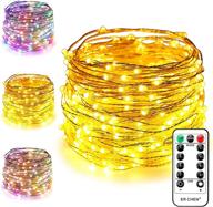 🎄 erchen dual-color led string lights: 100 ft 300 leds dimmable fairy lights with remote timer for christmas decor - multicolor/warm white logo