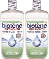 biotene moisturizing oral rinse: mild mint, 16 fl oz (pack of 2) – ultimate oral hydration solution logo