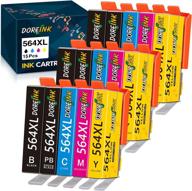 15-pack 564xl compatible high yield ink cartridge replacement for hp 564 xl with photosmart 6520 7520 5520 7525 6510 7510 deskjet 3520 3522 officejet 4620 - (3 black, 3 pb, 3 cyan, 3 magenta, 3 yellow) логотип