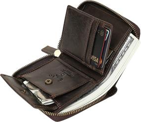 img 3 attached to 🔒 Next-Level Security: Zipper Wallets for Men - Blocking Technology and Bifold Design